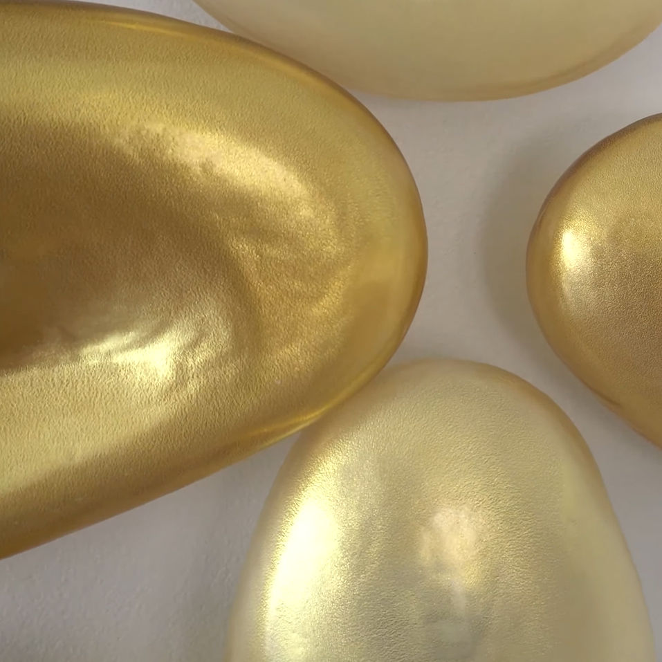 Thumbnail: Five Art Glass Wall Baubles