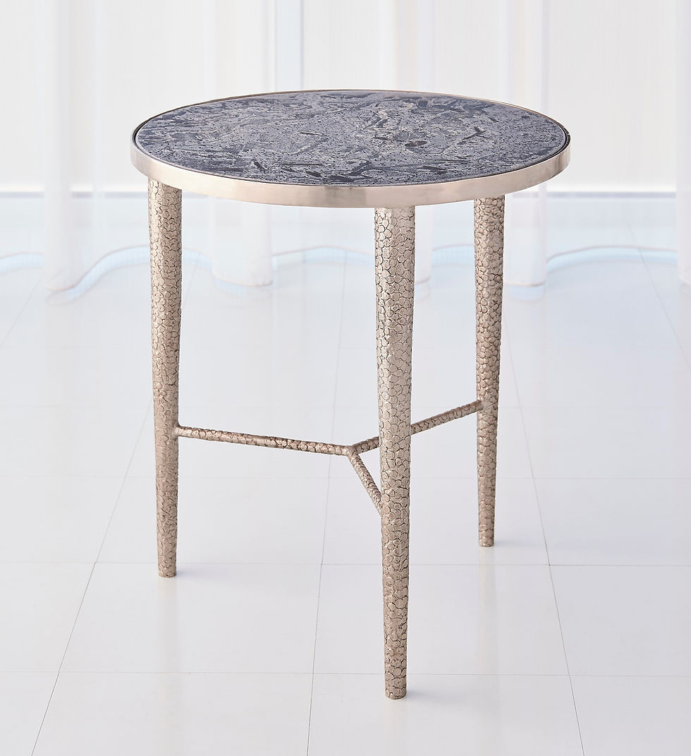 Thumbnail: Pebbled Nickel Accent Table