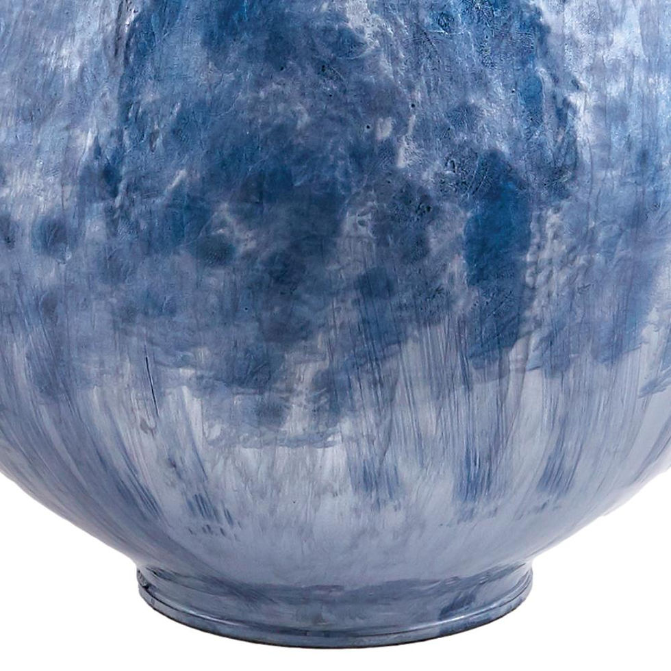 Thumbnail: Modern Blue Ombre Enamelware Vase - Fat
