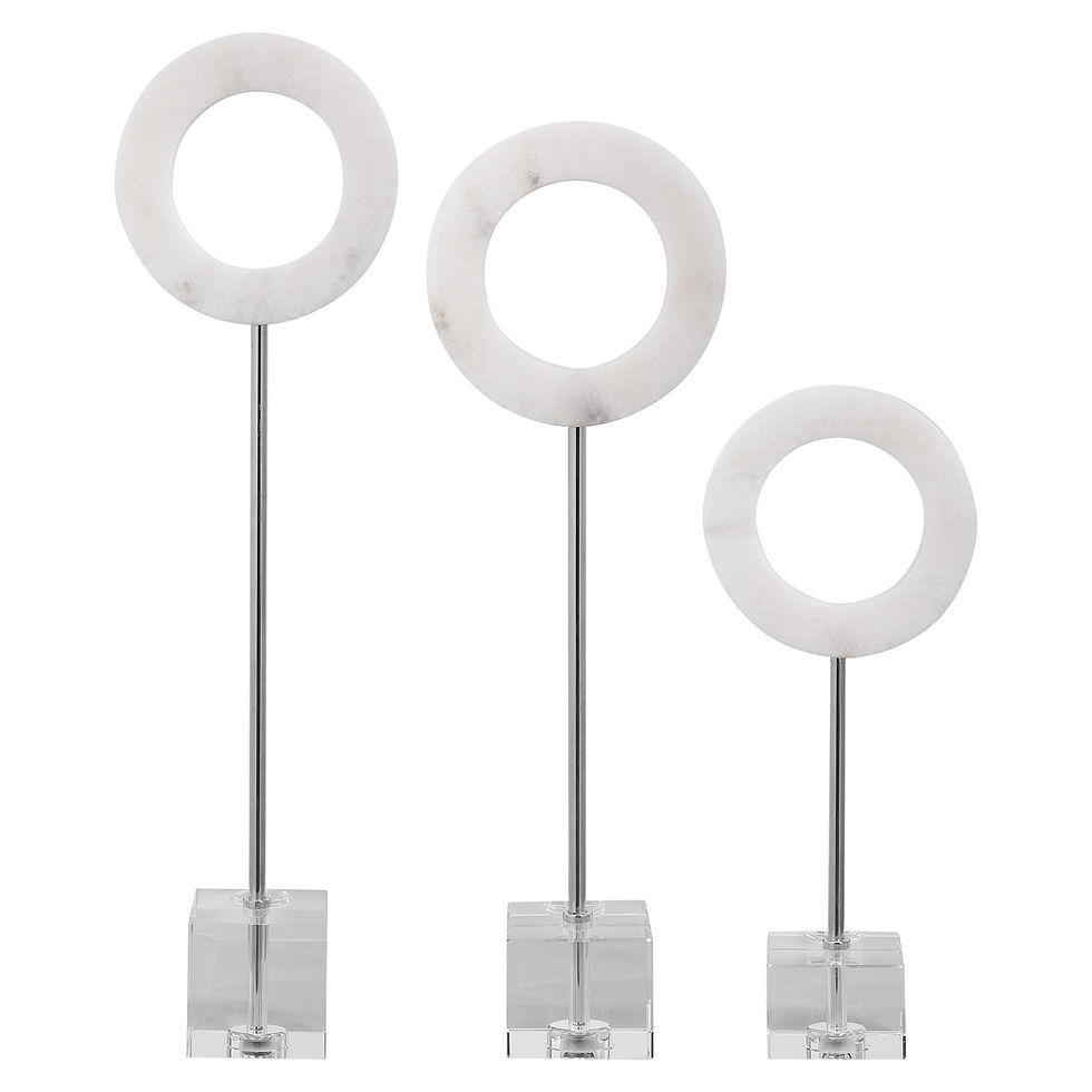 Thumbnail: Three Tall Ring Sculptures