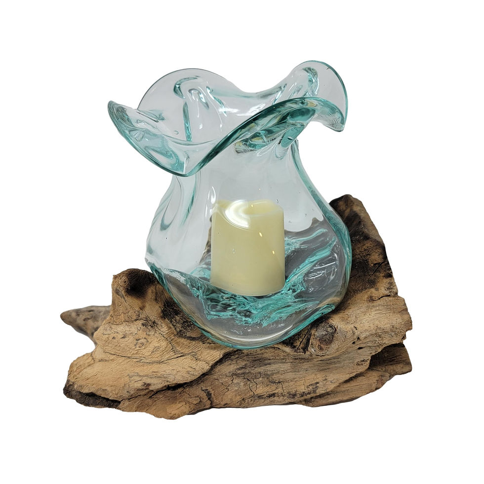 Thumbnail: Mouth Blown Driftwood Flower Vase