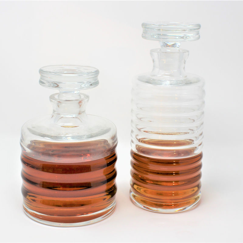 Thumbnail: Ribbed Glass Decanter - Tall