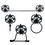 Thumbnail: Wrought Iron Fleur de Lis Towel Ring Wall Mounted Bathroom Scroll Open Classic