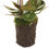 Thumbnail: 20" White Speckled Purple Tiny Phalaenopsis Faux Floral Drop In