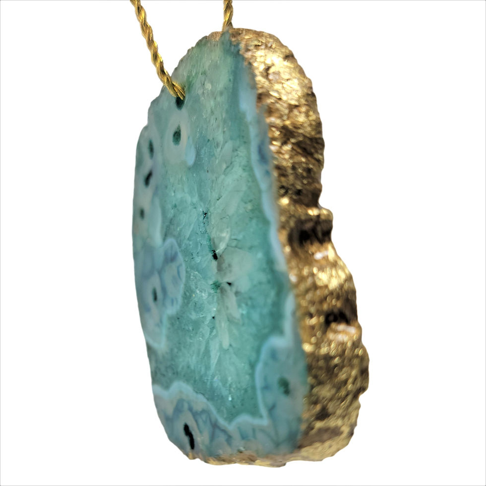 Thumbnail: Agate Slice Ornament - Azure