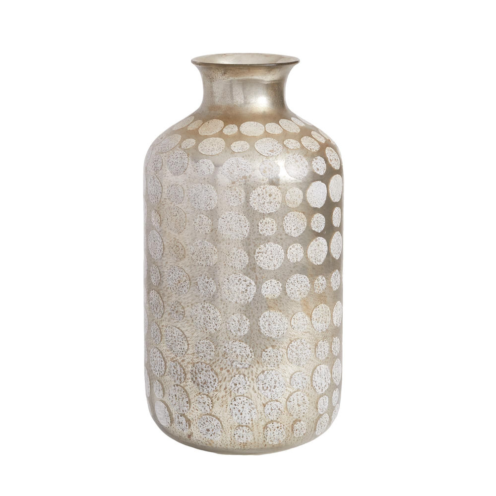 Antiqued Mirror Polka Dot Vases