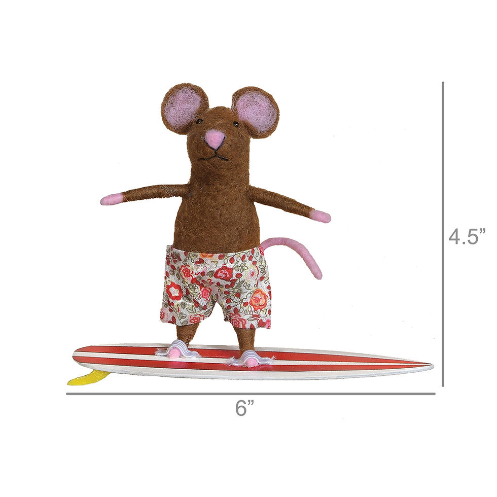 Thumbnail: Felt Surfer Mouse Ornament