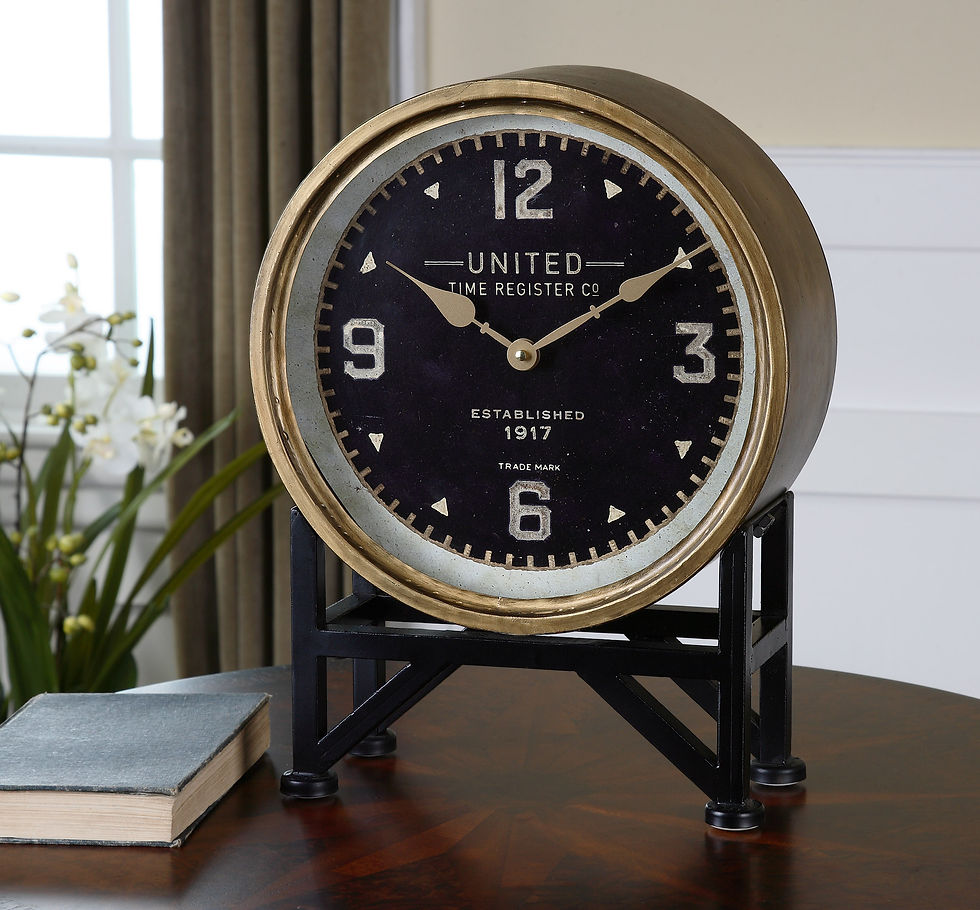 Thumbnail: Retro Brass Table Clock