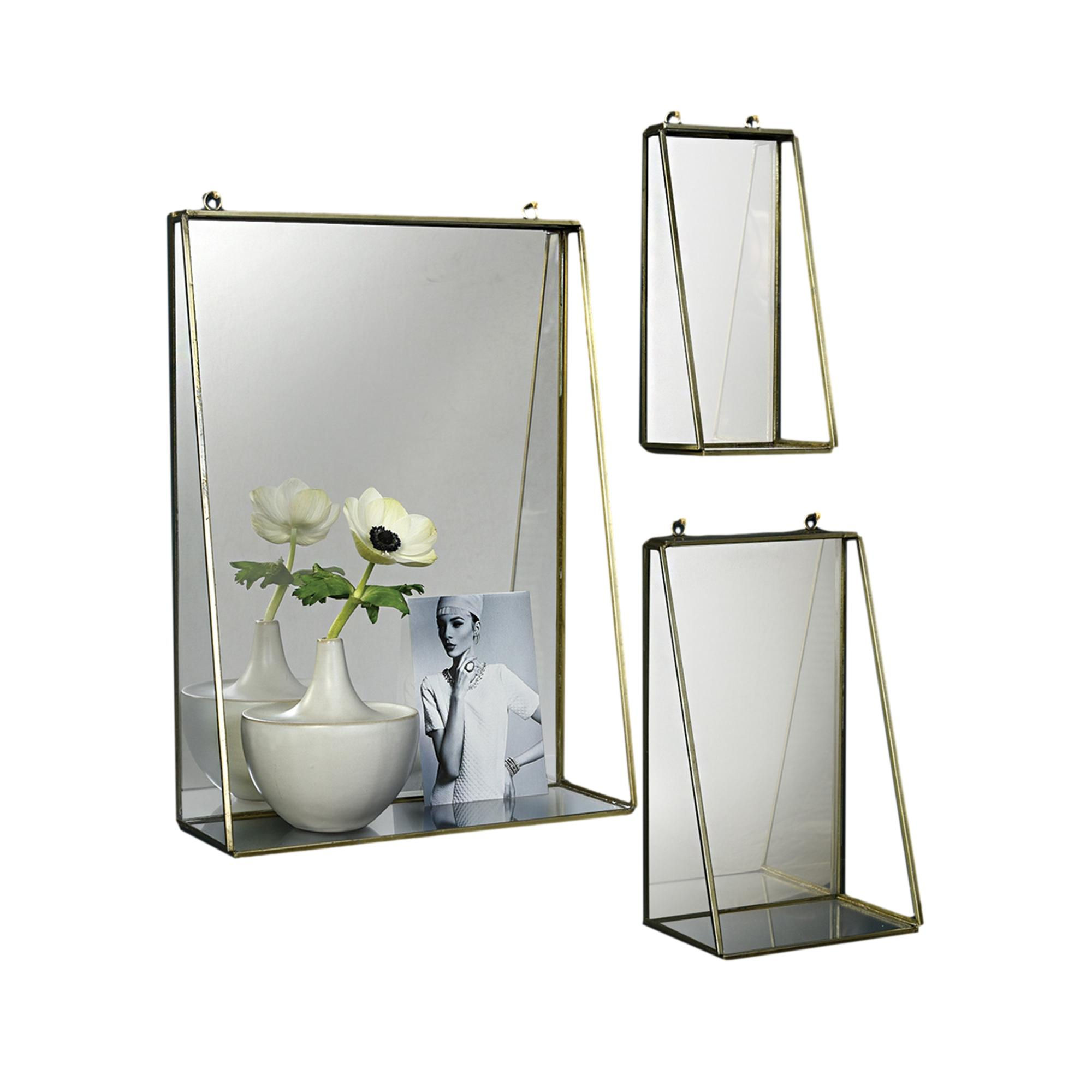 Classic Gold Wall Mirror With Shelf