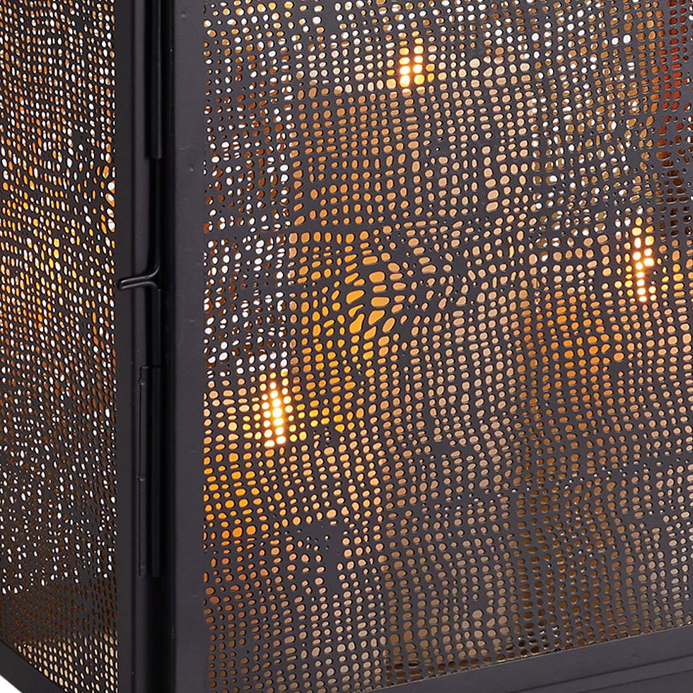 Thumbnail: Dramatic Pierced Metal Candle Lanterns