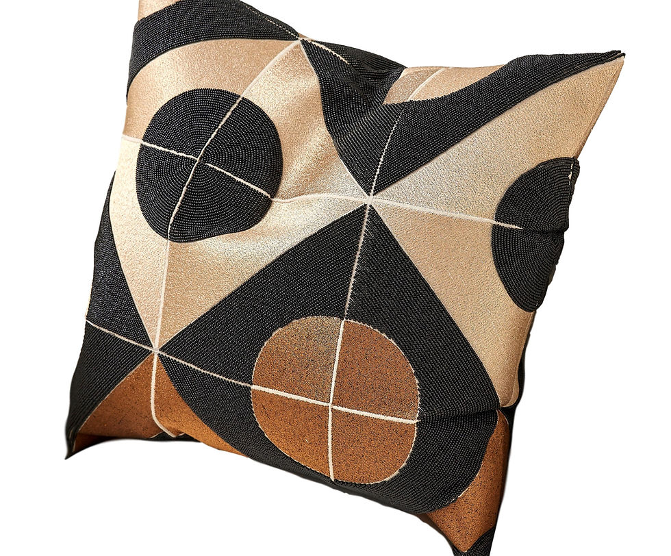 Midcentury Shapes Pillow - Circles