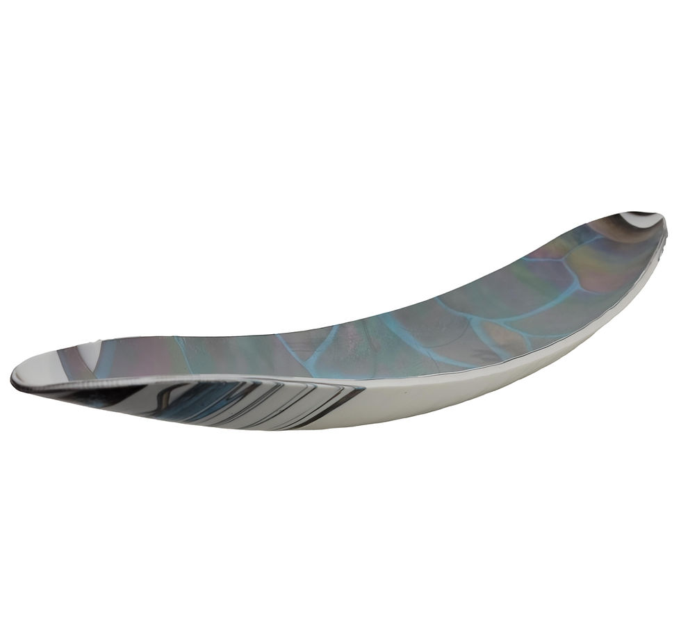 Iridescent Art Glass Gondola Bowl