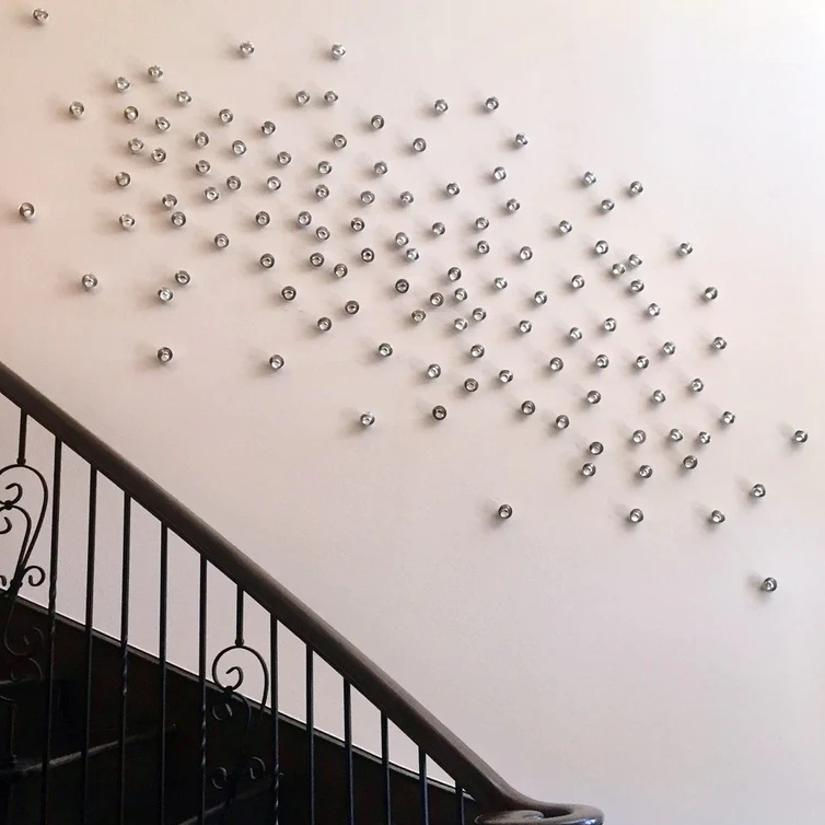 Thumbnail: Silver Egg Shell Wall Sculpture - Luxe Wall Bauble