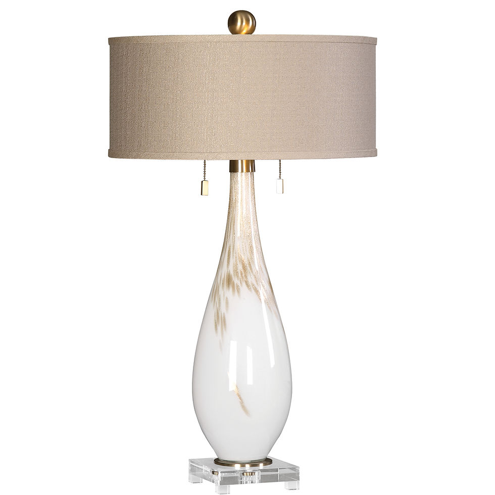 Thumbnail: Gloss White and Gold Table Lamp