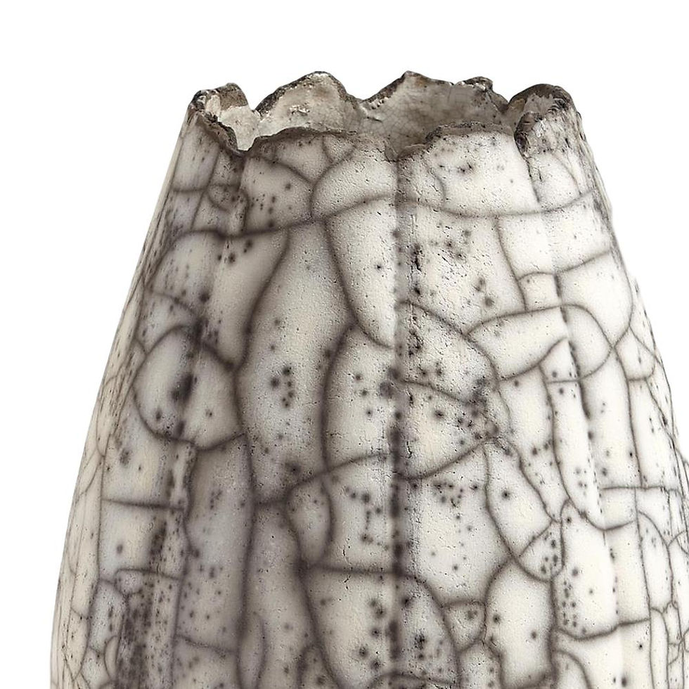 Thumbnail: Raku Footed Egg Vases