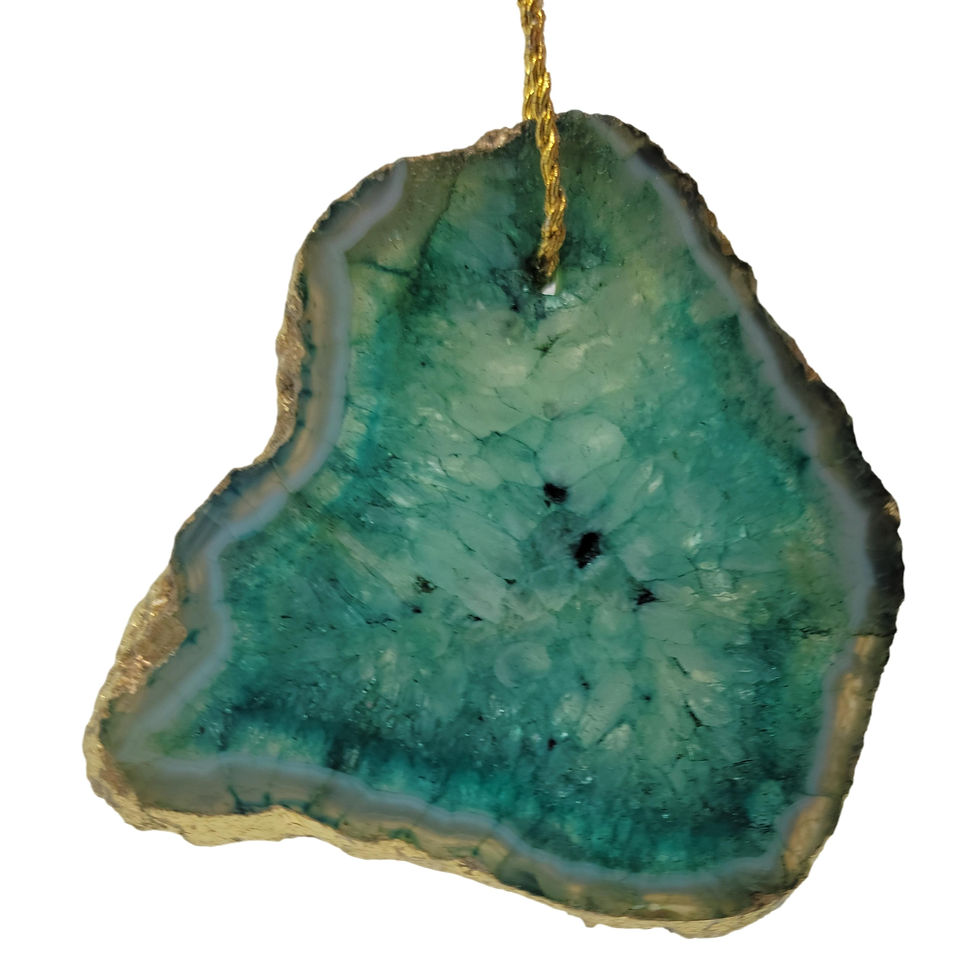 Thumbnail: Agate Slice Ornament - Azure