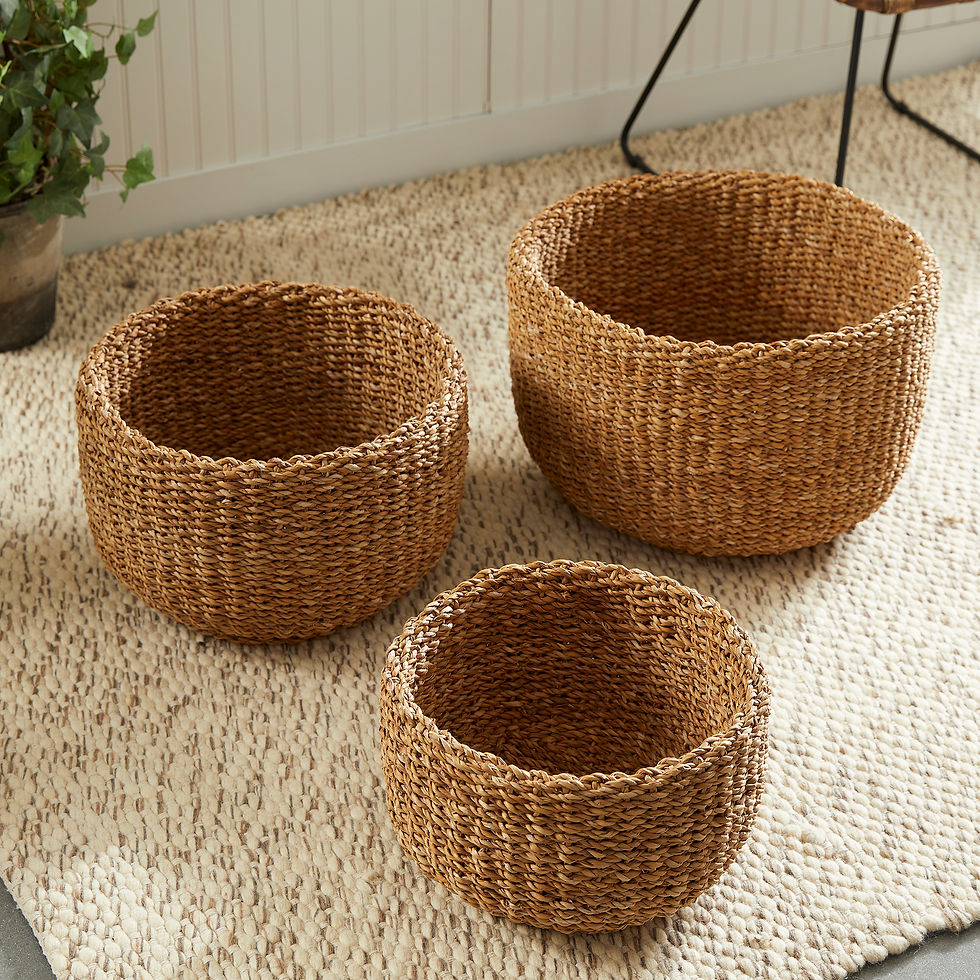 Thumbnail: Three Sea Grass Cylinder Spa Baskets