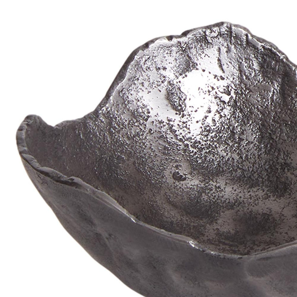 Thumbnail: Two Freeform Industrial Gray Bowls