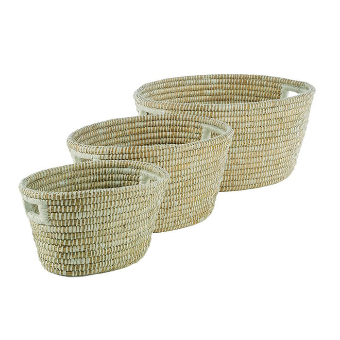 Three River Grass Oval Baskets