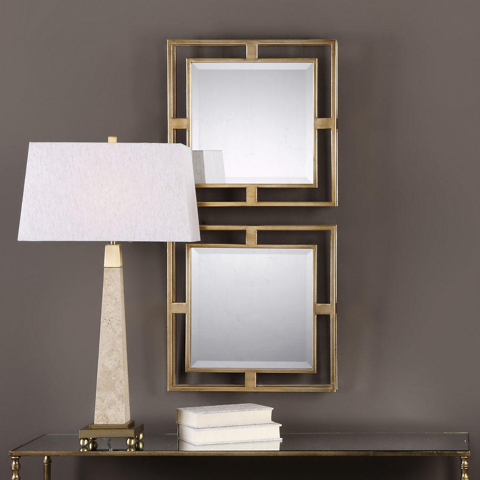 Thumbnail: "Alina" Mirror Tile Pair