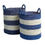 Thumbnail: Two Marina Blue Tote Baskets - Wide Stripe