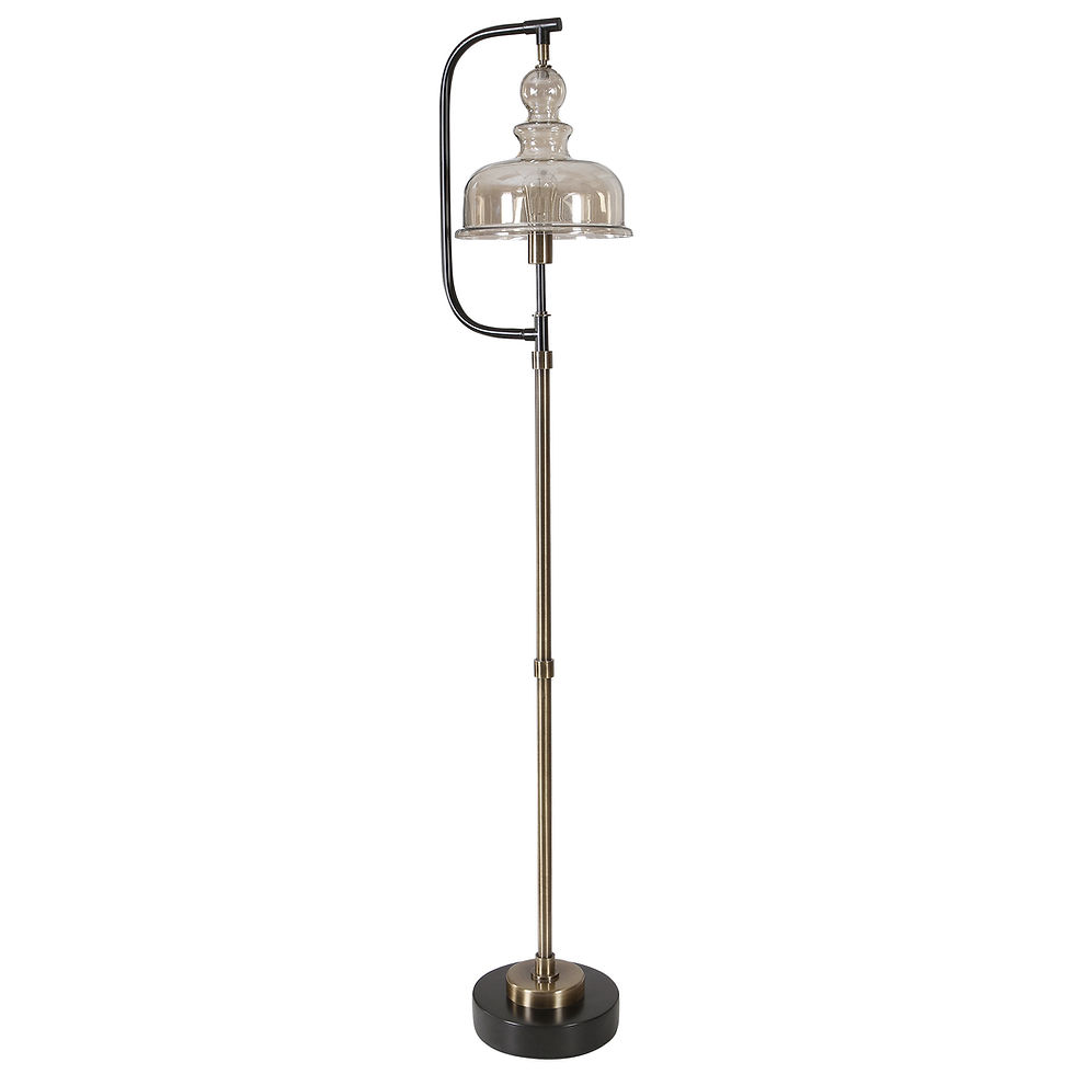 Thumbnail: Glass Bell Shade Floor Lamp