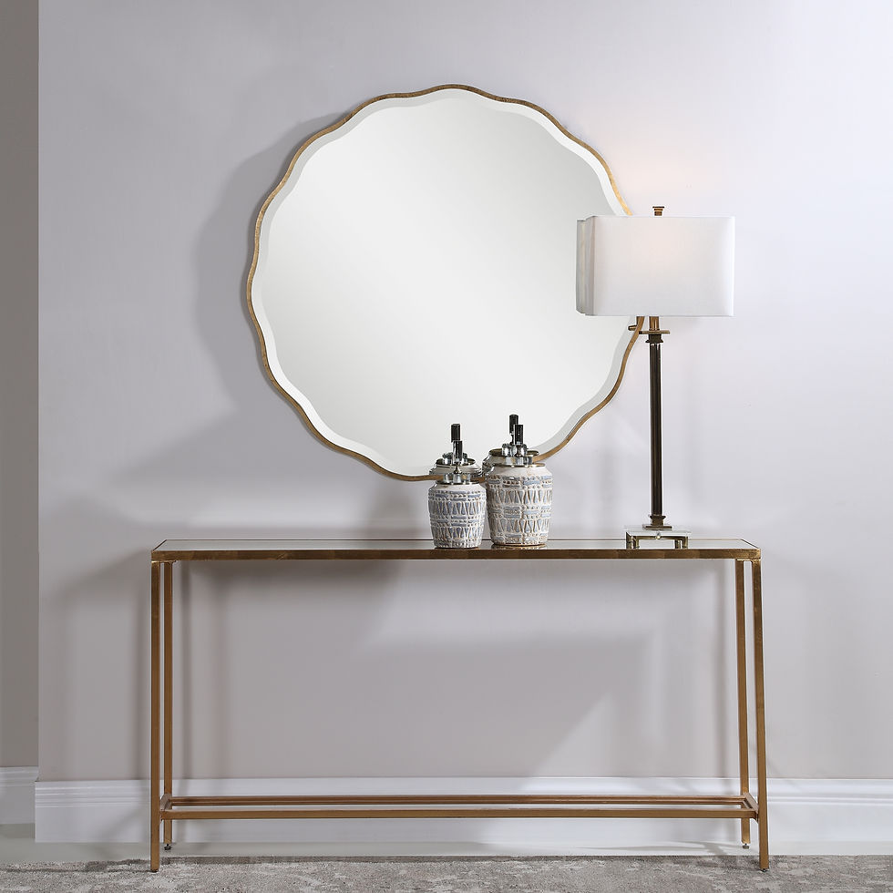Thumbnail: Ruffled Gold Wall Mirror