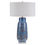 Thumbnail: Art Pottery Modern Stripe Table Lamp - Indigo/Bronze