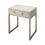 Thumbnail: Faux Shagreen Side Table with Drawer - Gray