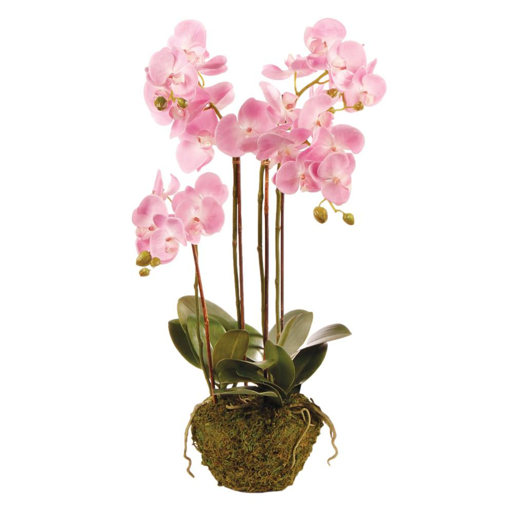 Triple Pink Phalaenopsis Orchid Faux Floral Drop In