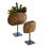 Thumbnail: Two Reclaimed Wooden Cow Bell Planters