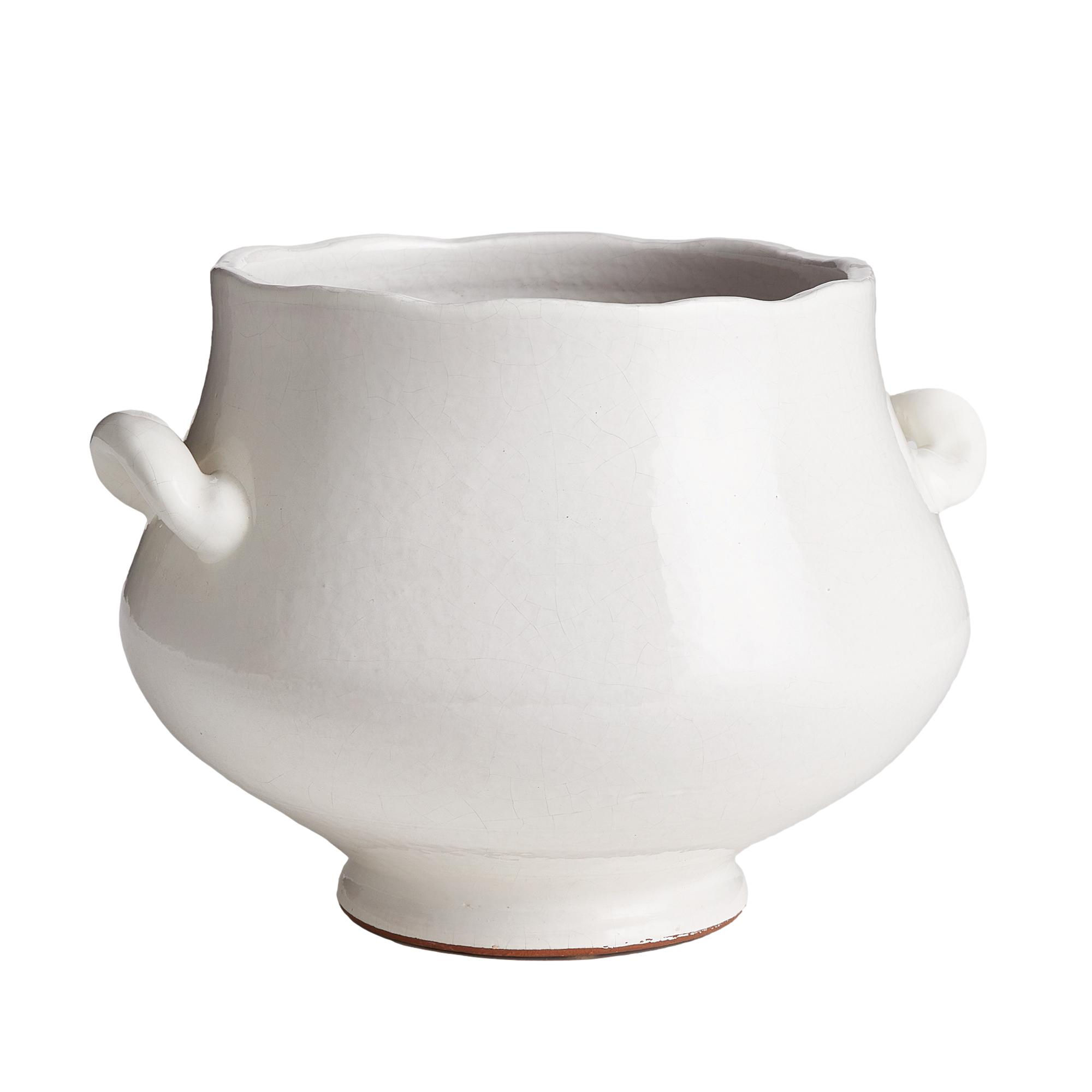 White Scalloped Urn Bowls