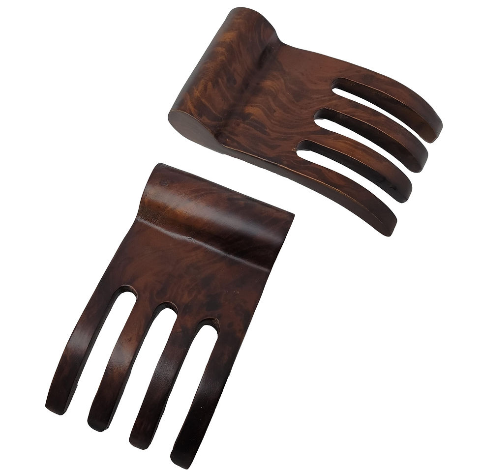 Thumbnail: Elegant Burled Wood Salad Serving Set