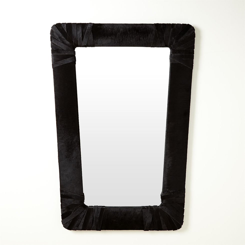 Thumbnail: "Gabriel" Mirror - Black Hair on Hide