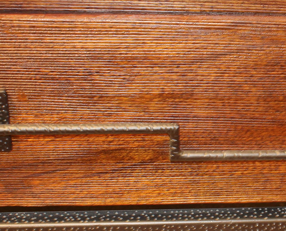Thumbnail: Artisan Wood and Iron Console Cabinet