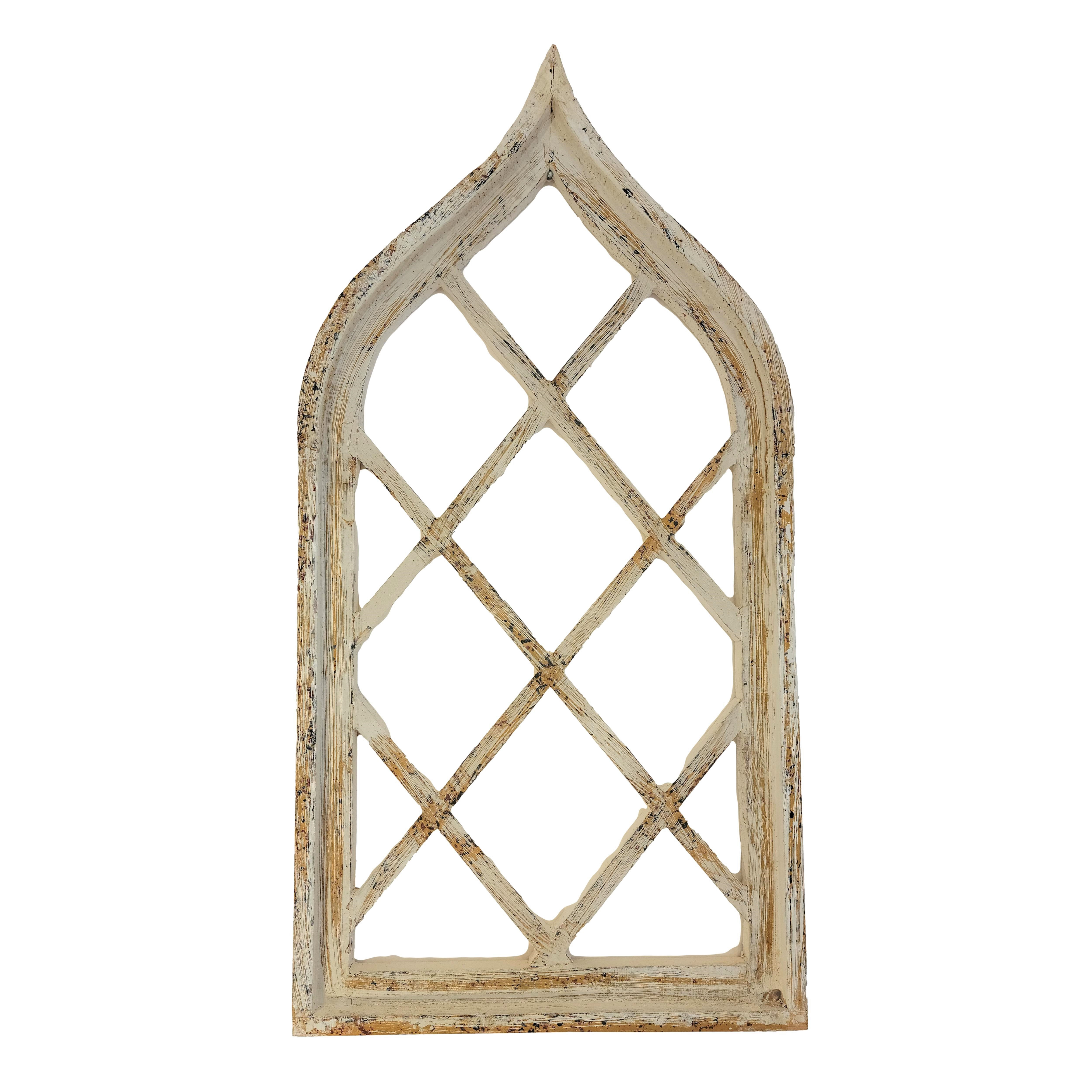 Rustic Wood Peaked Window Plaque