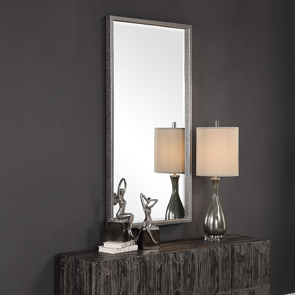 Thumbnail: Hammered Silver Tall Mirror