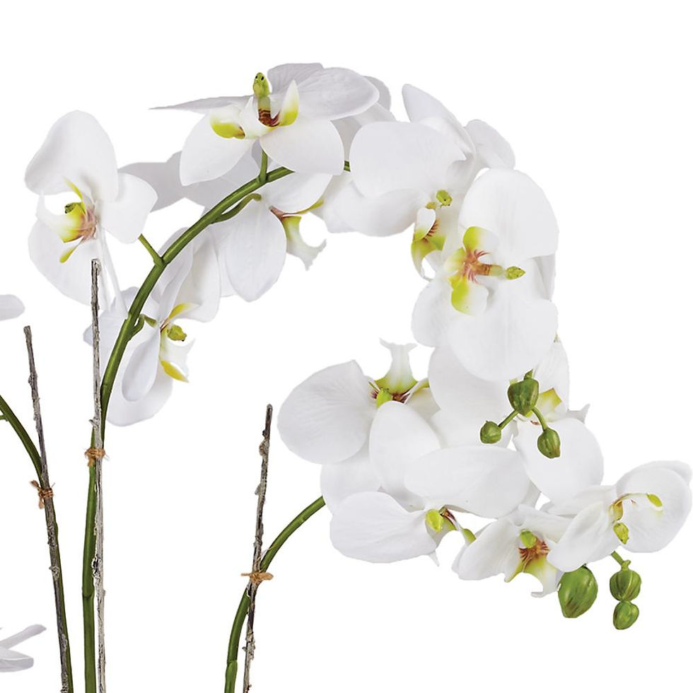 Thumbnail: 31.5" White Phalaenopsis Orchid Faux Plant Drop-In