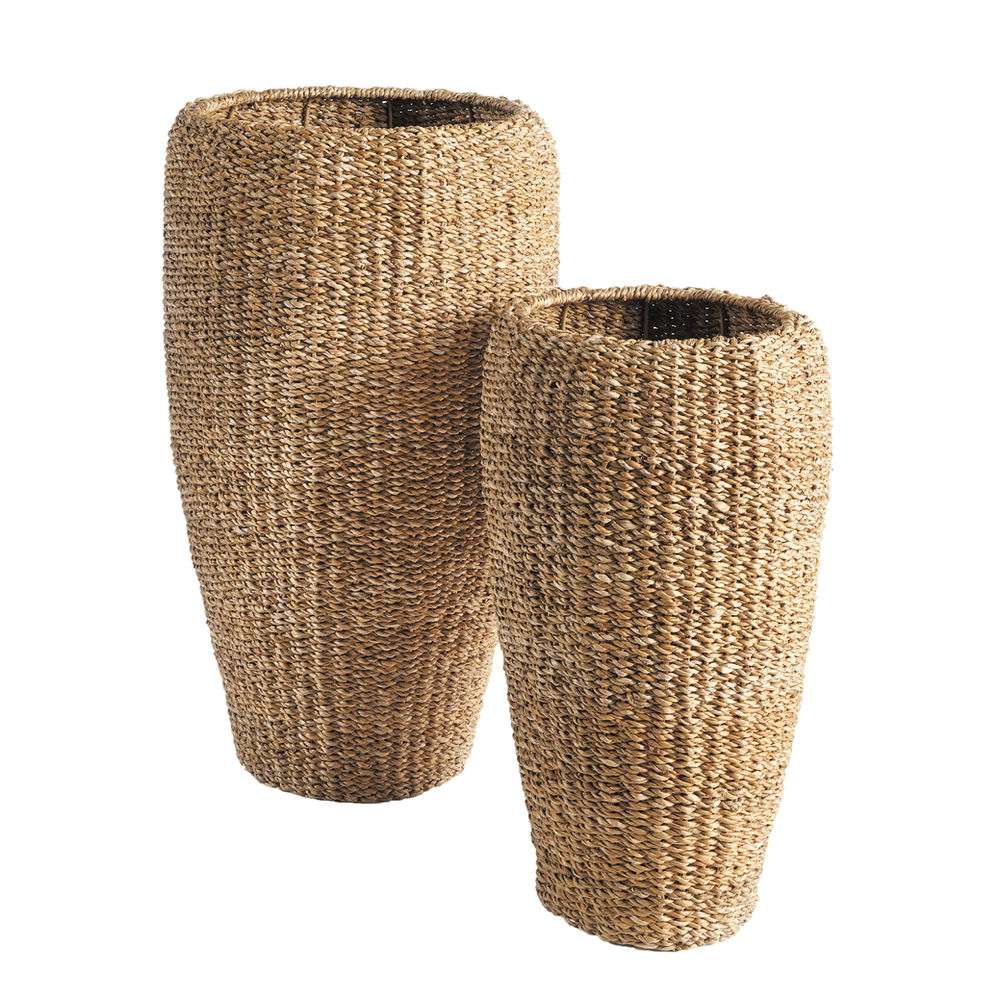 Tall Seagrass Planters - Round