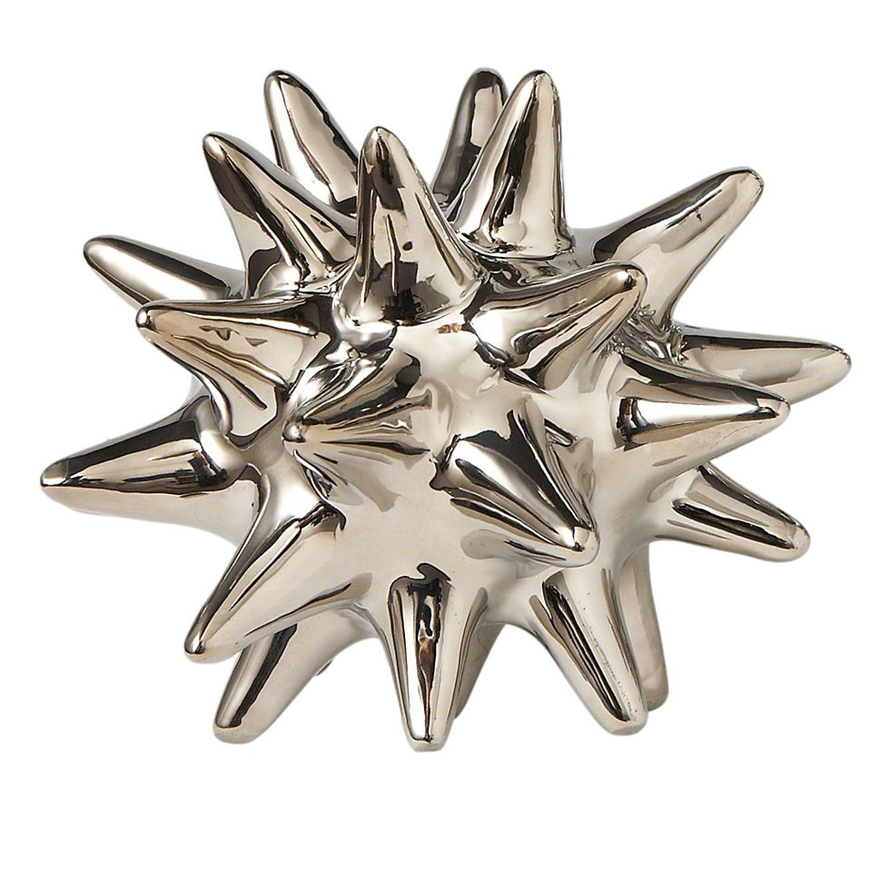 Four Spiked Bright Silver Balls