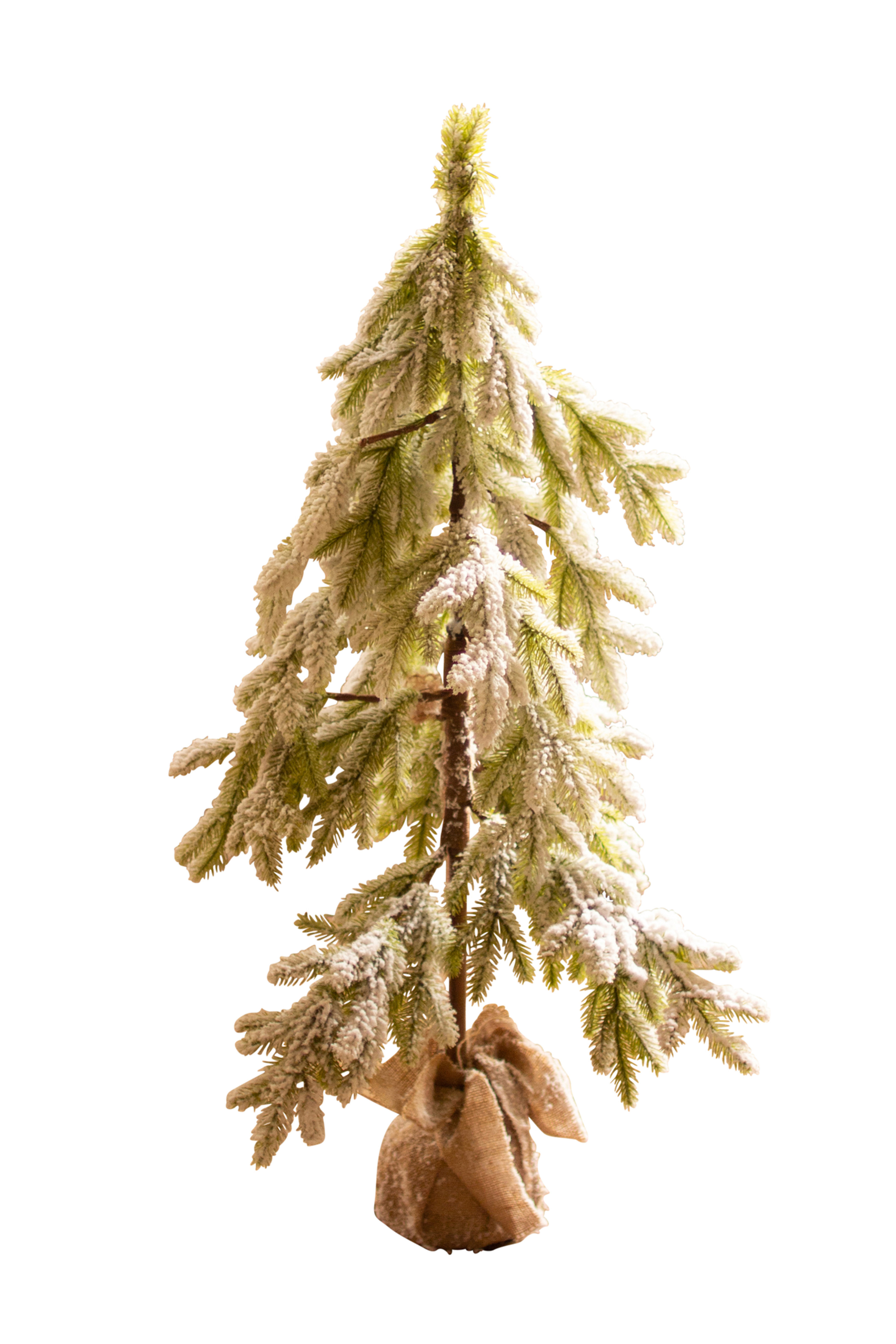 Frosted Winter Snow Christmas Tree Floor Sculpture