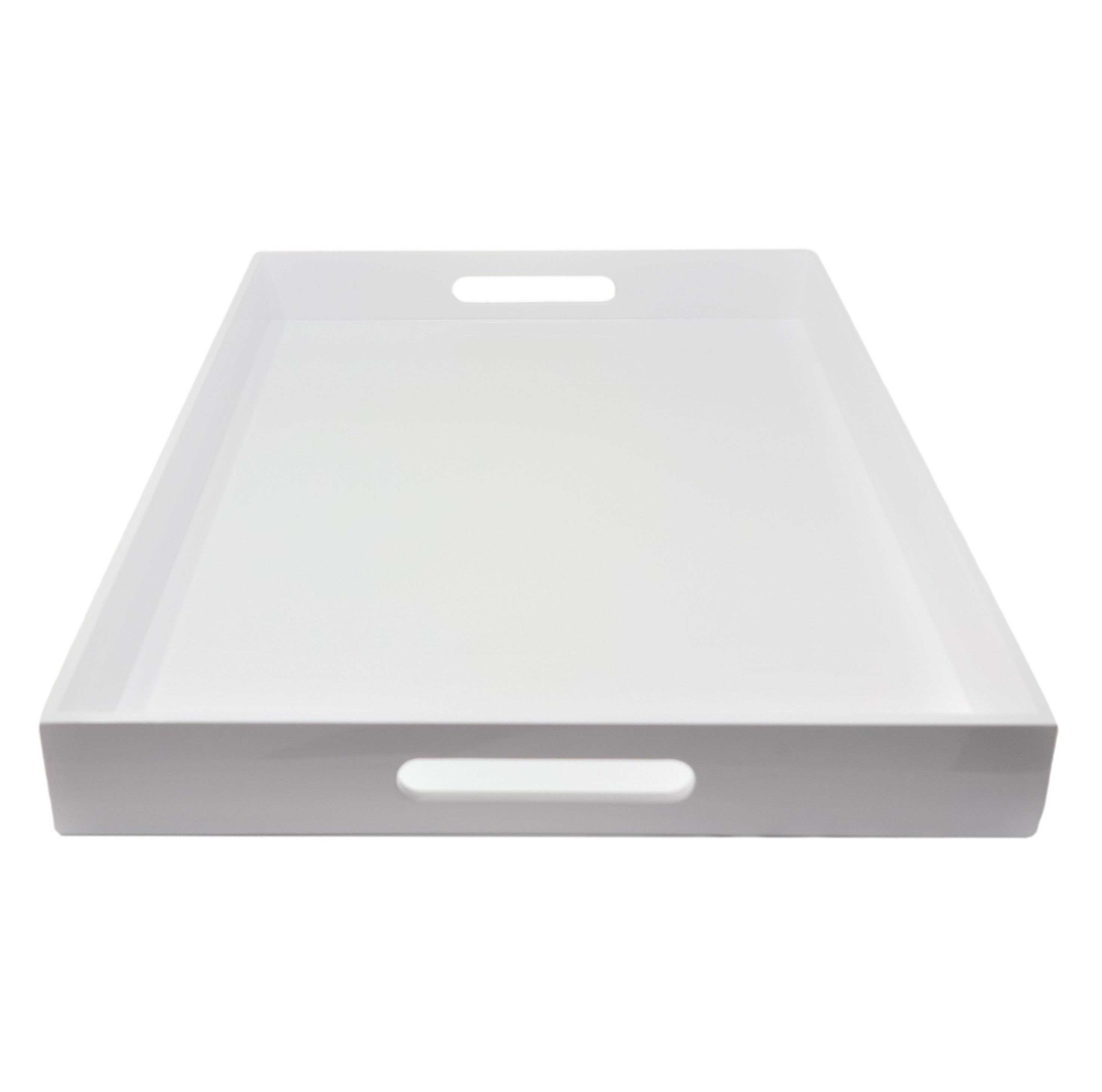 Gloss Lacquer Tray - 20" - White