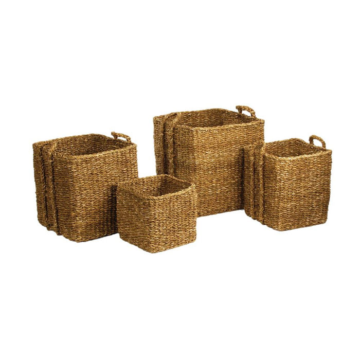 Four Large Seagrass Tall Baskets