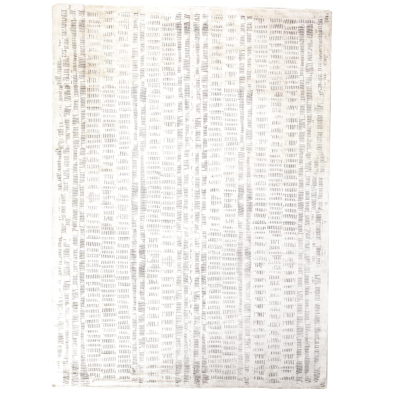 Charcoal on Cream "Frequency" Rug - 8' x 10'