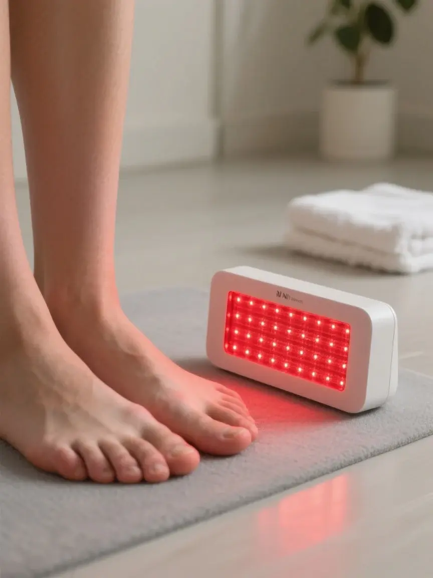 Red and near-infrared photobiomodulation therapy on feet for neuropathy