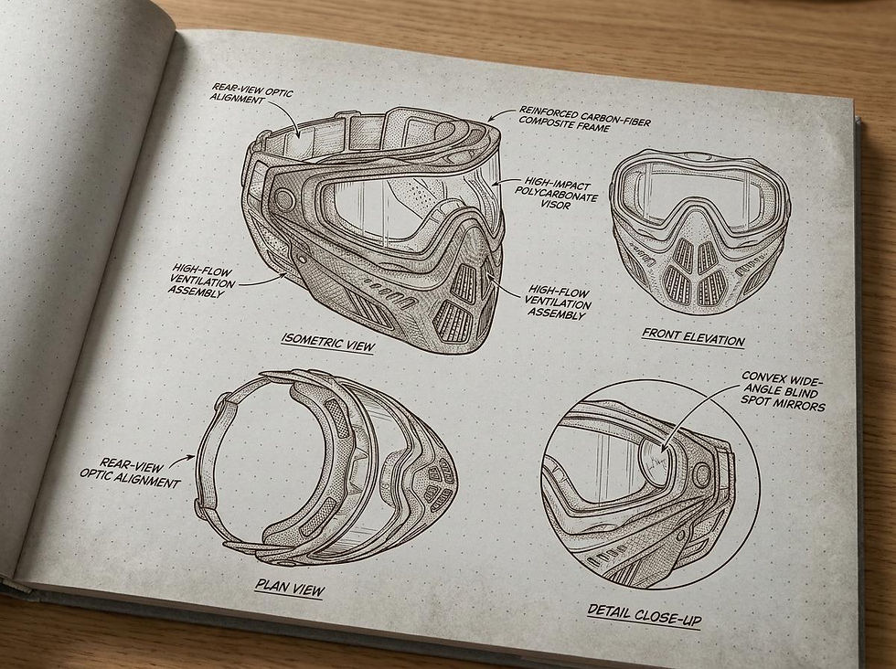 Mirrored Paintball Mask