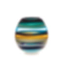 Ten Banded Aqua Barrel Vase
