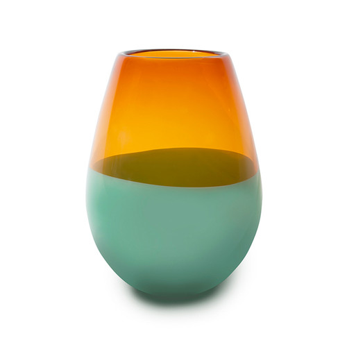 Siemon & Salazar TOWBANDEDAMBERANDFORESTBARRELVASE