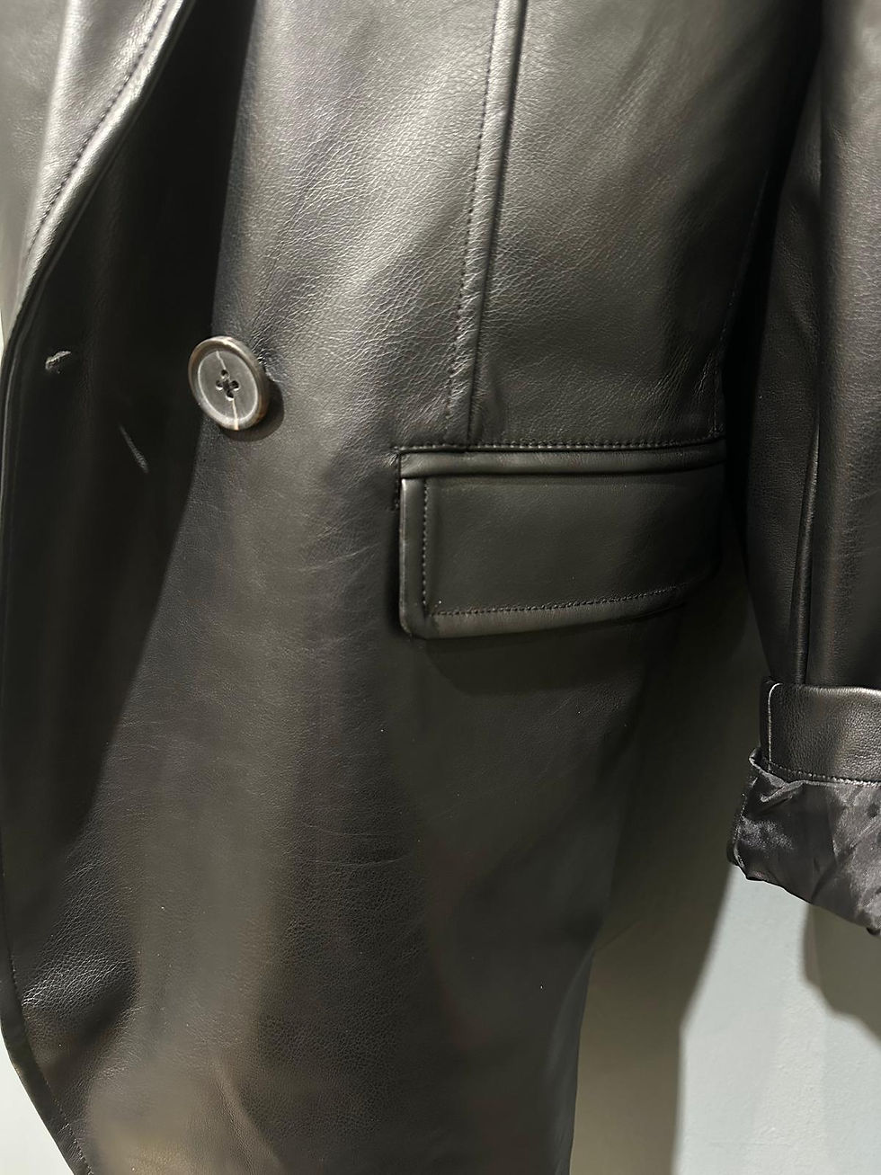 Miniatura: Blazer MARY ecopelle nero