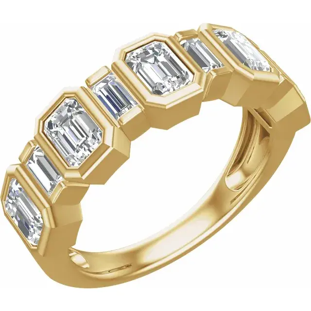 14K Yellow 1 1/2 CTW Lab-Grown Diamond Anniversary Band